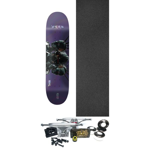 Primitive Skateboarding Robert Neal Threat Purple Skateboard Deck - 8.38" x 31.88" - Complete Skateboard Bundle